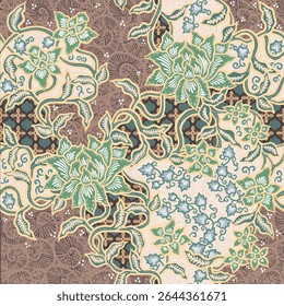 projeto padrão de batik vetorial da indonésia