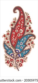 Vector Batik pattern flower ornament