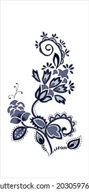 Vector Batik pattern flower ornament