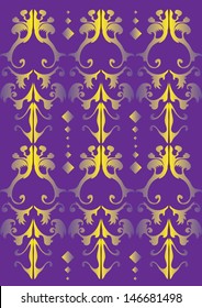 vector batik pattern on purple