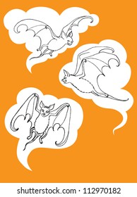 VECTOR / bats / halloween greeting card
