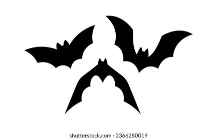Vector Bats Illustration on White Background