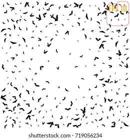 Vector bats on the white background. 