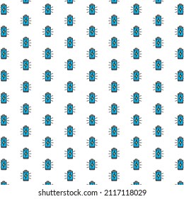 Vector Battery, Accumulator Charging Pattern With Various Icons.