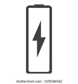 Vector battery charging icon. Battery charge sign, symbol