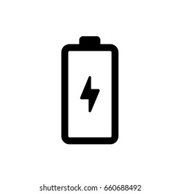 Vector battery charging icon sign