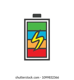 vector Battery charging - power Battery illustration, electricity symbol - energy sign