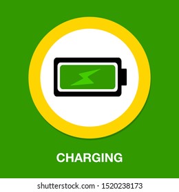 vector Battery charging - power Battery illustration, electricity symbol - energy sign