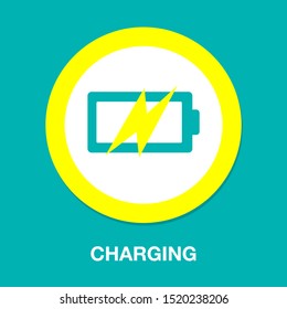 vector Battery charging - power Battery illustration, electricity symbol - energy sign