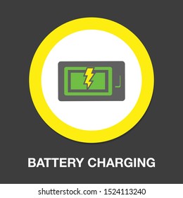 vector Battery charging - power Battery illustration, electricity symbol - energy sign