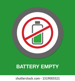 vector battery, battery empty icon, power energy illustration