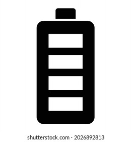 Diseño del icono de glifo de la batería del vector
