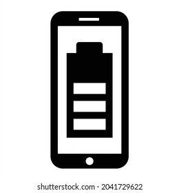 Diseño del icono de glifo de la batería del vector
