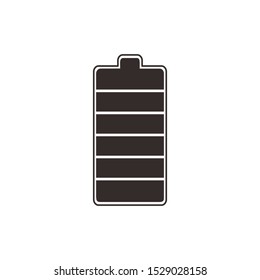 Vector battery icon. Charge from low to high