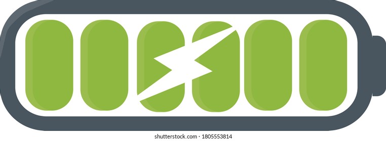 vector battery icon design with color