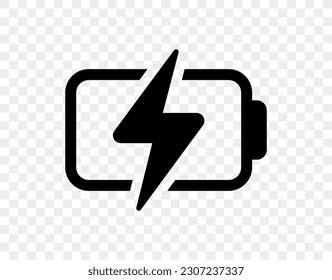 Vector battery icon. High quality black style vector icon. Baterry charge indicator. Empty batery level, energy, charging. Power low up status batteries logo.