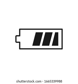 Icono de batería de vectores aislado para sitios web y aplicaciones móviles
