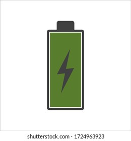 vector battery icon on a white background