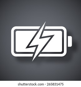 Vector battery icon, stock vector