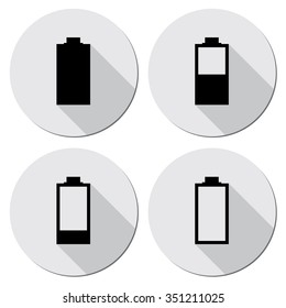 Vector battery icons.