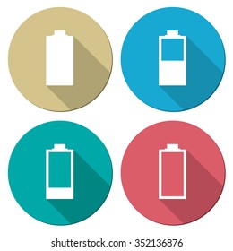 Vector battery icons.