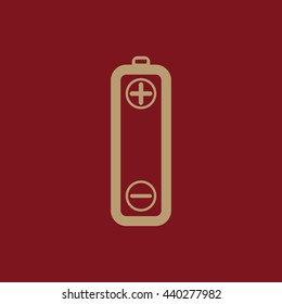 The vector battery icons on white background