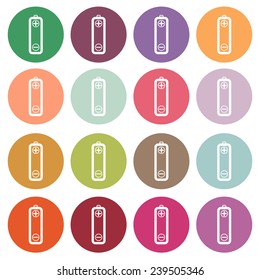 The vector battery icons set on white background