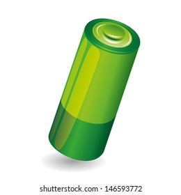 Vector. Battery isolated on white background.