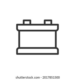 Vector battery line icon. Symbol in trendy outline style. Vector illustration isolated on a white background.