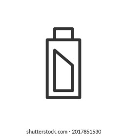 Vector battery line icon. Symbol in trendy outline style. Vector illustration isolated on a white background.