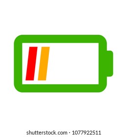 vector Battery low charging - power Battery illustration, electricity symbol - energy sign