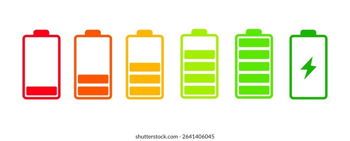 Vector battery power icon powerfully charged. Vector illustration