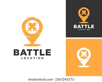 Vector battle war location simple modern logo