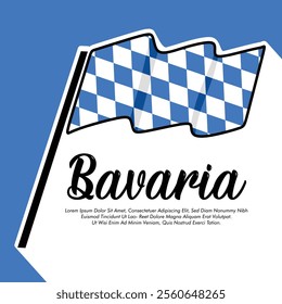 Vector Bavaria flag banner Bavaria  flag Vector illustration design Bavaria independence day banner design 