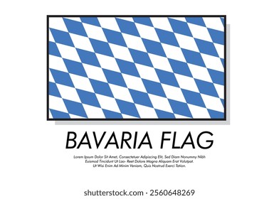 Vector Bavaria flag banner Bavaria flag with white background Vector illustration design Bavaria independence day banner design 