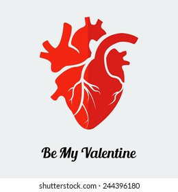 Vektorgrafik mein valentinisches menschliches Herz