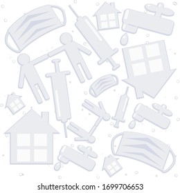 Vector Be safe simple illustrations for banner, postcard or flyer. 