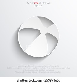 Vector beach ball flat icon. Eps 10.