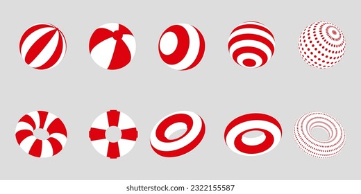 vector beach ball with various shapes