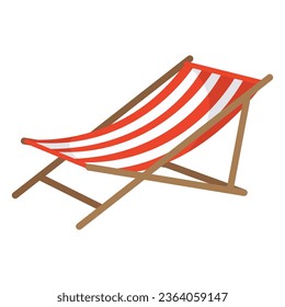 
Silla de playa vectorial de fondo blanco