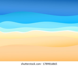 Vector Beach Design Illustration Abstract Concept Travel Background.