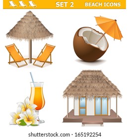 Vector Beach Icons Set 2