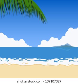 Vector Beach Landscape Stock Vector (Royalty Free) 139107320 | Shutterstock