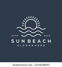 Vector beach logo design inspiration