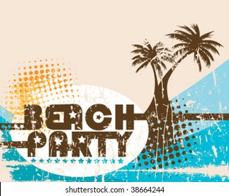 vector beach party