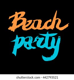 Vector beach party sign