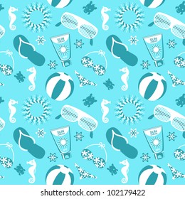 Vector beach pattern for summer