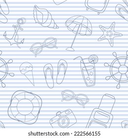 Vector beach pattern for summer