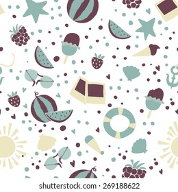 Vector beach pattern for summer