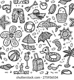 Vector beach pattern for summer